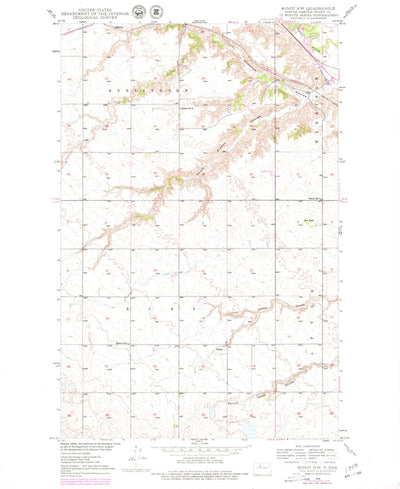 United States Geological Survey Minot NW, ND (1948, 24000-Scale) digital map