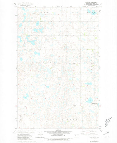 United States Geological Survey Minot SW, ND (1980, 24000-Scale) digital map