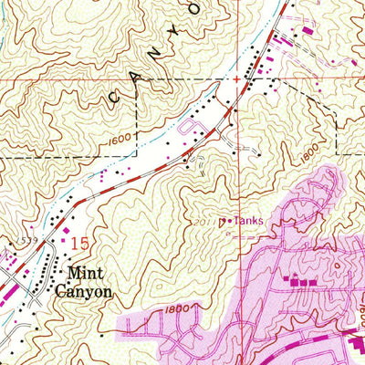 United States Geological Survey Mint Canyon, CA (1960, 24000-Scale) digital map
