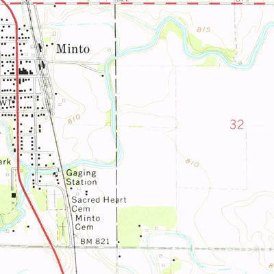 United States Geological Survey Minto, ND (1973, 24000-Scale) digital map