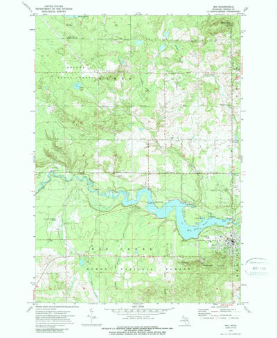 United States Geological Survey Mio, MI (1972, 24000-Scale) digital map