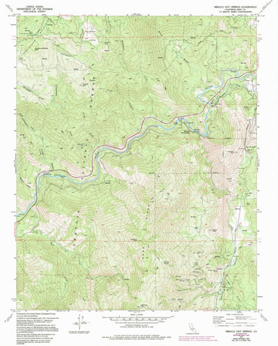 United States Geological Survey Miracle Hot Springs, CA (1972, 24000-Scale) digital map