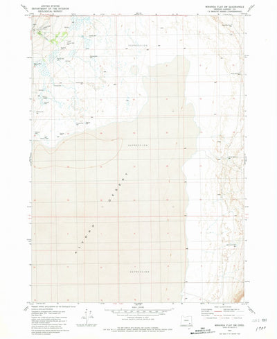 United States Geological Survey Miranda Flat SW, OR (1981, 24000-Scale) digital map