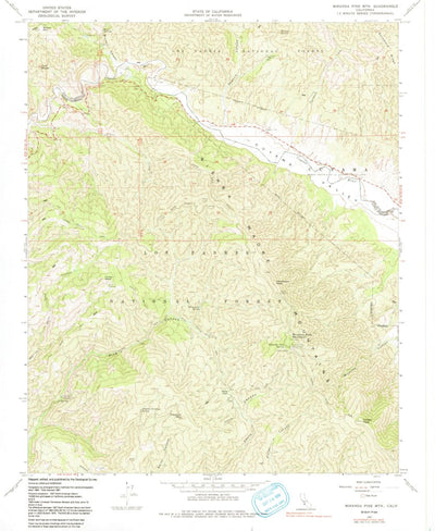 United States Geological Survey Miranda Pine Mountain, CA (1967, 24000-Scale) digital map