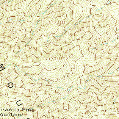 United States Geological Survey Miranda Pine Mountain, CA (1967, 24000-Scale) digital map