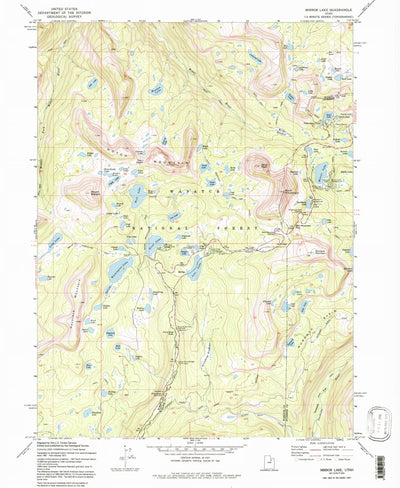 United States Geological Survey Mirror Lake, UT (1991, 24000-Scale) digital map