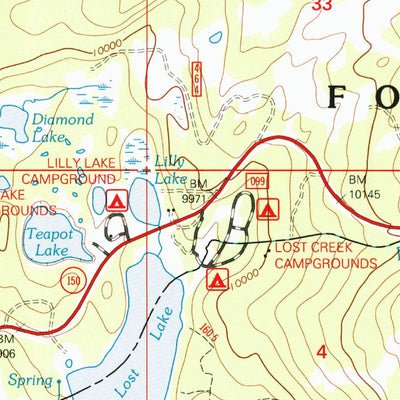 United States Geological Survey Mirror Lake, UT (1998, 24000-Scale) digital map