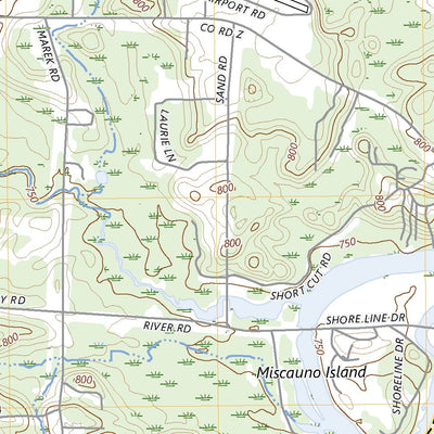United States Geological Survey Miscauno Island, WI (2023, 24000-Scale) digital map