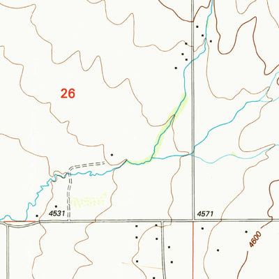 United States Geological Survey Miser Creek, MT (2000, 24000-Scale) digital map