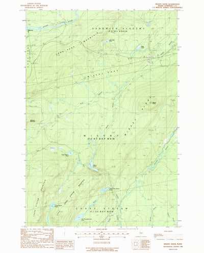 United States Geological Survey Misery Knob, ME (1988, 24000-Scale) digital map