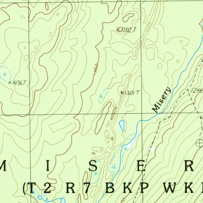 United States Geological Survey Misery Knob, ME (1988, 24000-Scale) digital map