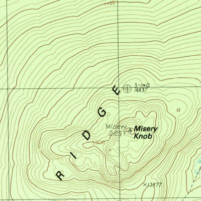 United States Geological Survey Misery Knob, ME (1988, 24000-Scale) digital map