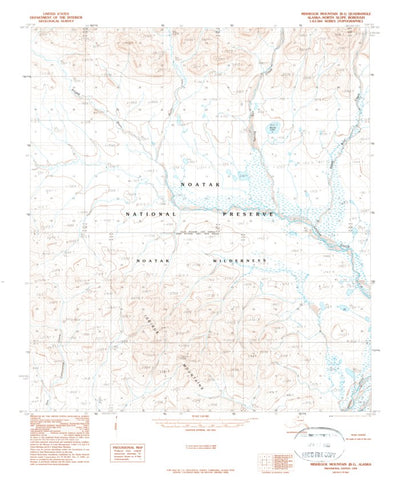 United States Geological Survey Misheguk Mountain B-1, AK (1990, 63360-Scale) digital map