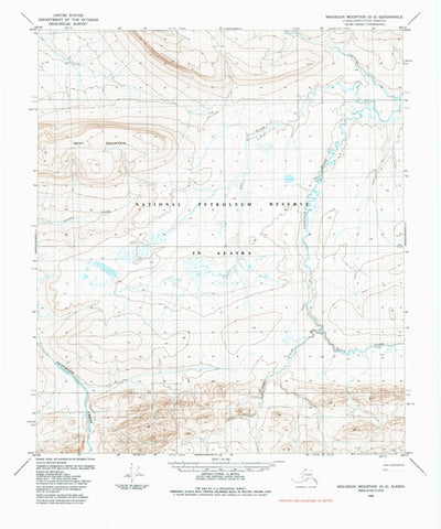 United States Geological Survey Misheguk Mountain D-3, AK (1984, 63360-Scale) digital map