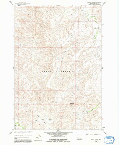 United States Geological Survey Mission Coulee, MT (1960, 24000-Scale) digital map