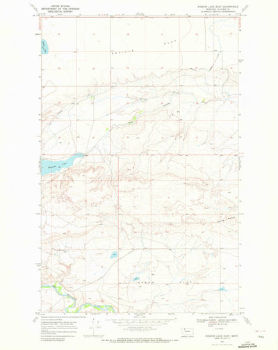 United States Geological Survey Mission Lake East, MT (1968, 24000-Scale) digital map