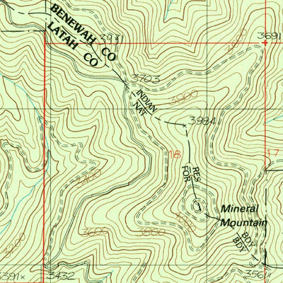 United States Geological Survey Mission Mountain, ID (1985, 24000-Scale) digital map
