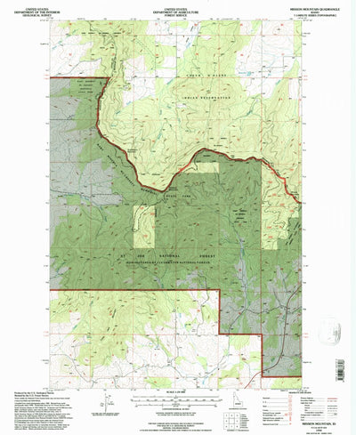 United States Geological Survey Mission Mountain, ID (1994, 24000-Scale) digital map