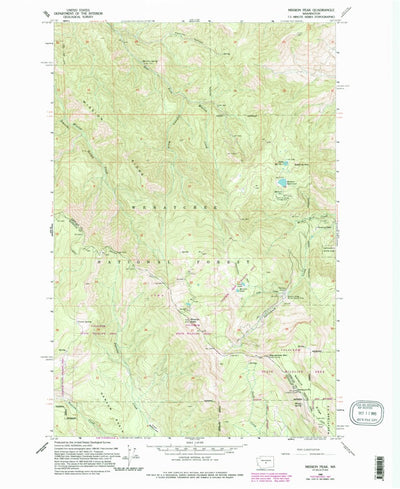 United States Geological Survey Mission Peak, WA (1966, 24000-Scale) digital map