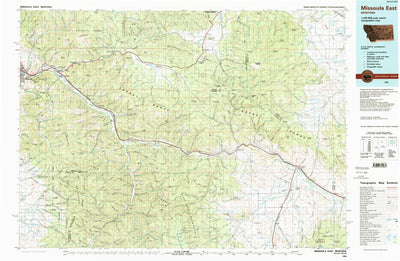 United States Geological Survey Missoula East, MT (1984, 100000-Scale) digital map