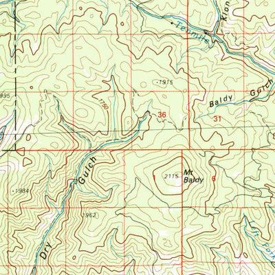 United States Geological Survey Missoula East, MT (1984, 100000-Scale) digital map