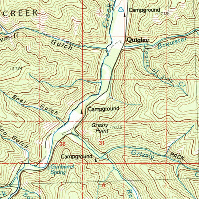United States Geological Survey Missoula East, MT (1984, 100000-Scale) digital map