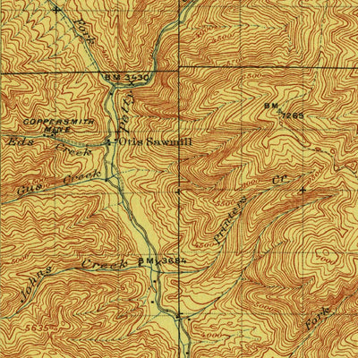 United States Geological Survey Missoula, MT-ID (1912, 125000-Scale) digital map