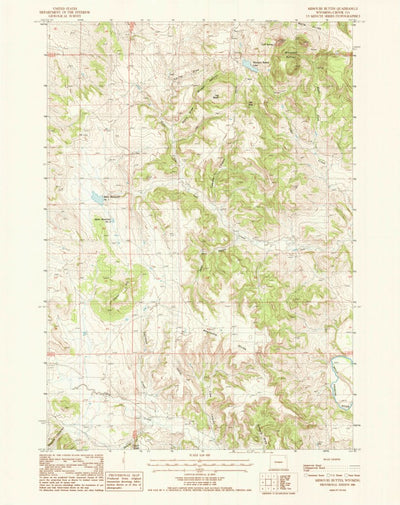 United States Geological Survey Missouri Buttes, WY (1984, 24000-Scale) digital map