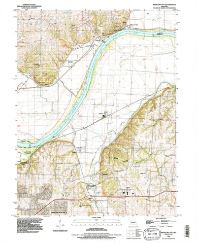United States Geological Survey Missouri City, MO (1990, 24000-Scale) digital map
