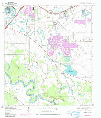 United States Geological Survey Missouri City, TX (1970, 24000-Scale) digital map