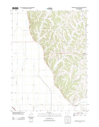 United States Geological Survey Missouri Valley NW, IA (2013, 24000-Scale) digital map