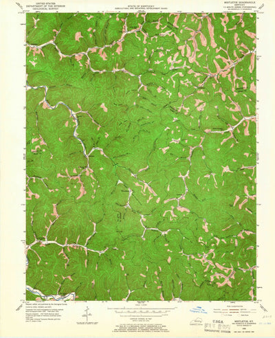 United States Geological Survey Mistletoe, KY (1953, 24000-Scale) digital map