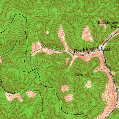 United States Geological Survey Mistletoe, KY (1953, 24000-Scale) digital map
