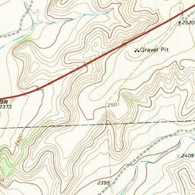 United States Geological Survey Mitchell Canyon NE, TX (1967, 24000-Scale) digital map