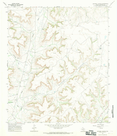 United States Geological Survey Mitchell Canyon, TX (1967, 24000-Scale) digital map