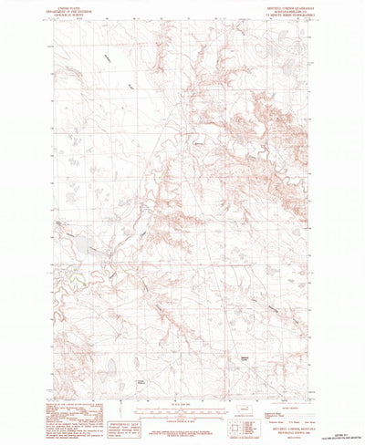 United States Geological Survey Mitchell Corner, MT (1984, 24000-Scale) digital map