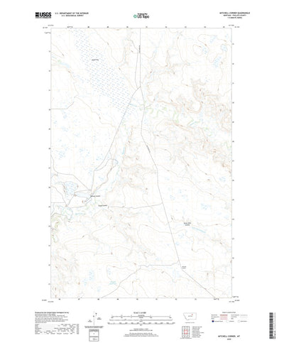 United States Geological Survey Mitchell Corner, MT (2020, 24000-Scale) digital map