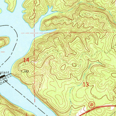 United States Geological Survey Mitchell Dam, AL (1971, 24000-Scale) digital map