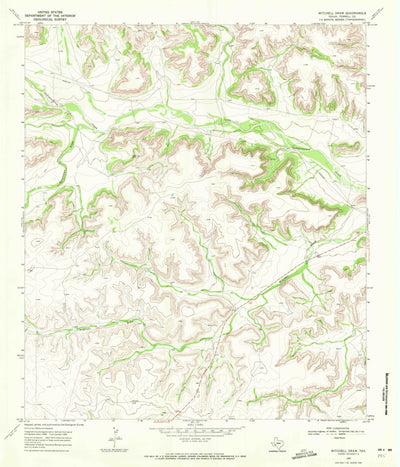 United States Geological Survey Mitchell Draw, TX (1969, 24000-Scale) digital map
