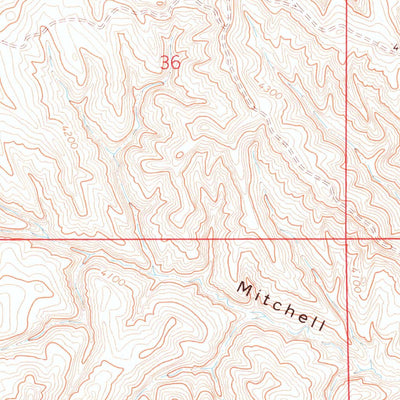 United States Geological Survey Mitchell Draw, WY (1972, 24000-Scale) digital map