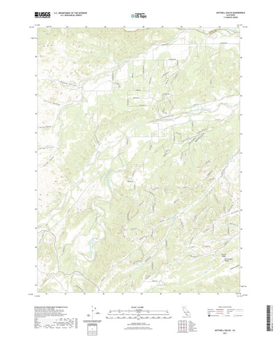 United States Geological Survey Mitchell Gulch, CA (2021, 24000-Scale) digital map