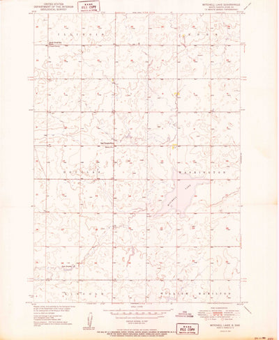 United States Geological Survey Mitchell Lake, SD (1950, 24000-Scale) digital map
