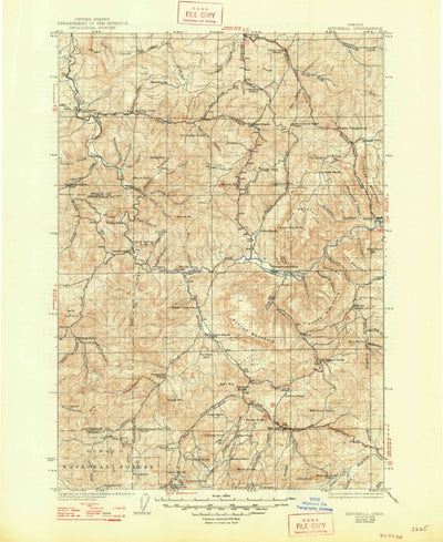 United States Geological Survey Mitchell, OR (1926, 125000-Scale) digital map