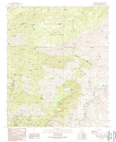 United States Geological Survey Mitchell Peak, AZ (1989, 24000-Scale) digital map