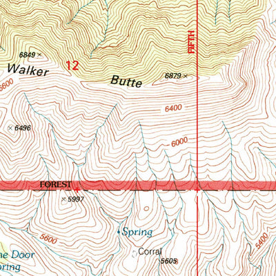 United States Geological Survey Mitchell Peak, AZ (1997, 24000-Scale) digital map