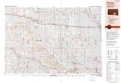 United States Geological Survey Mitchell, SD (1990, 250000-Scale) digital map