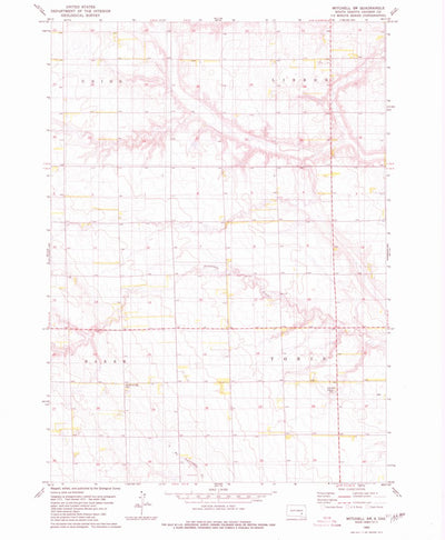 United States Geological Survey Mitchell SW, SD (1980, 24000-Scale) digital map