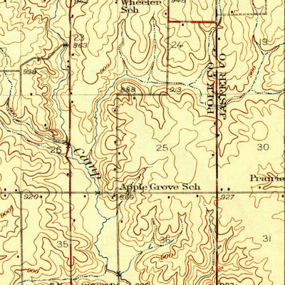 United States Geological Survey Mitchellville, IA (1930, 62500-Scale) digital map