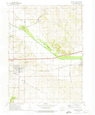 United States Geological Survey Mitchellville, IA (1972, 24000-Scale) digital map