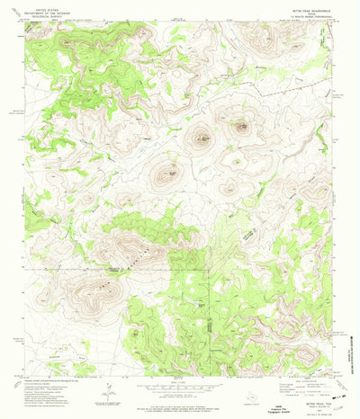 United States Geological Survey Mitre Peak, TX (1972, 24000-Scale) digital map
